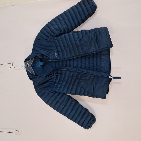 Marmot Kids  Blue Green Jacket Girl Boy Small FLAWED - Picture 1 of 8